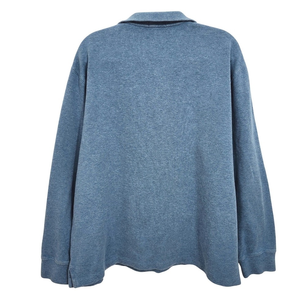 Polo Ralph Lauren 1/4 Zip Knit Pullover Sweater Mens XXL Blue Casual Preppy - Picture 2 of 8
